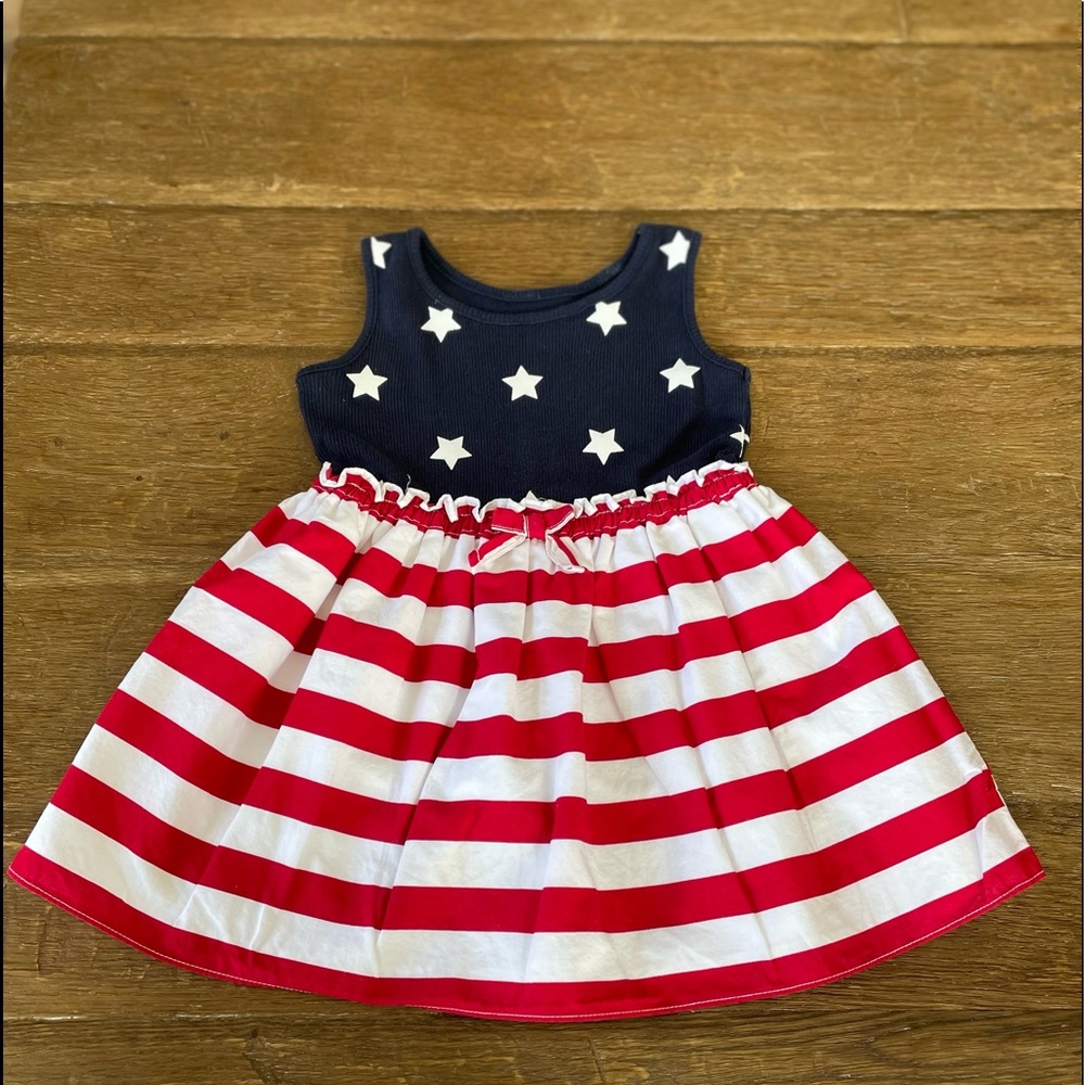 Stars and stripes navy,  red and white dress, Sz 18-24mos